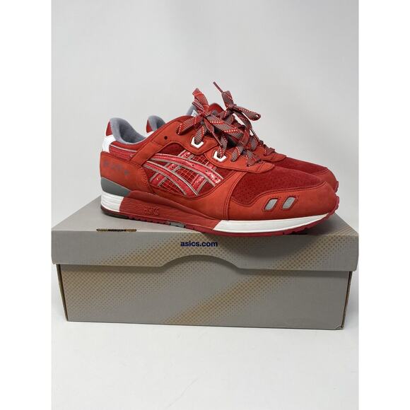ASICS GEL LYTE III RED NICE KICKS DAVIDZ RONNIE FIEG Kith Limited to 250 RARE - Picture 2 of 9